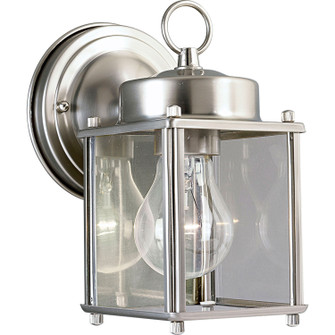 Flat Glass Lantern One Light Wall Lantern in Brushed Nickel (54|P5607-09)