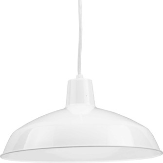 Metal Shade Pendant One Light Pendant in White (54|P5094-30)