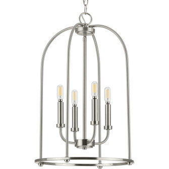 Leyden Four Light Foyer Pendant in Brushed Nickel (54|P500302-009) Leyden Four Light Foyer Pendant in Brushed Nickel (54|P500302-009)