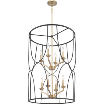 Landree Eight Light Foyer Pendant in Black (54|P500177-031)
