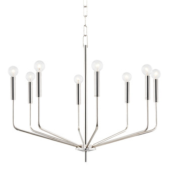 Bailey Eight Light Chandelier in Polished Nickel (428|H516808-PN)