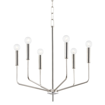 Bailey Six Light Chandelier in Polished Nickel (428|H516806-PN)