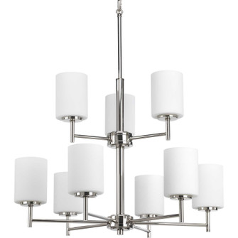 Replay Nine Light Chandelier in Polished Nickel (54|P4726-104)