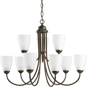 Gather Nine Light Chandelier in Antique Bronze (54|P4627-20)