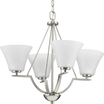 Bravo Four Light Chandelier in Brushed Nickel (54|P4622-09)