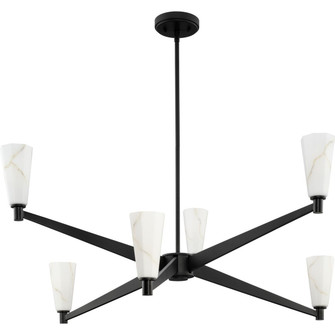 Tosca Six Light Chandelier in Matte Black (54|P400395-31M)