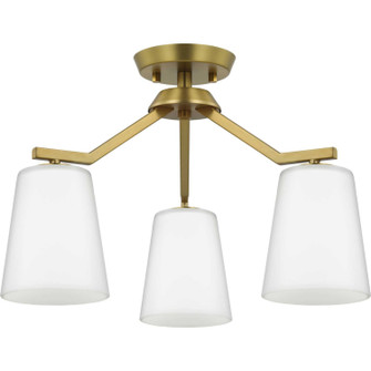 Vertex Three Light Chandelier Conv in Brushed Gold (54|P400342-191)