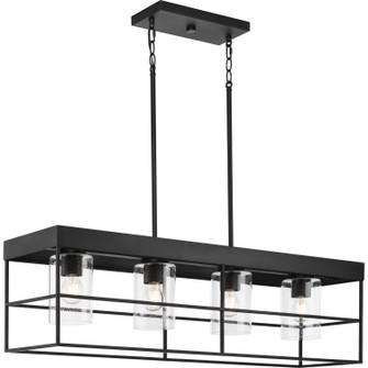 Burgess Four Light Chandelier in Matte Black (54|P400312-31M)