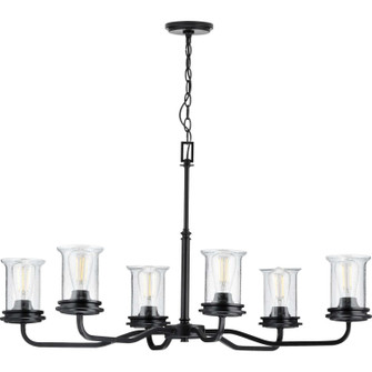 Winslett Six Light Chandelier in Black (54|P400207-031)