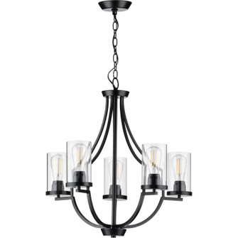 Lassiter Five Light Chandelier in Black (54|P400197-031)