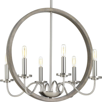 Fontayne Six Light Chandelier in Brushed Nickel (54|P400081-009) Fontayne Six Light Chandelier in Brushed Nickel (54|P400081-009)