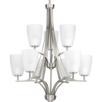 Leap Nine Light Chandelier in Brushed Nickel (54|P400044-009)