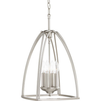 Tally Four Light Foyer Pendant in Brushed Nickel (54|P3786-09) Tally Four Light Foyer Pendant in Brushed Nickel (54|P3786-09)