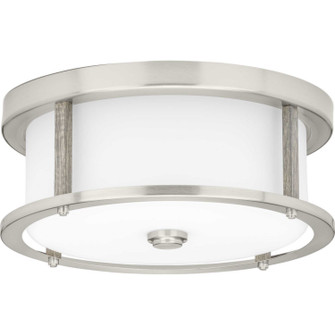 Mast Two Light Flush Mount in Brushed Nickel (54|P350144-009)