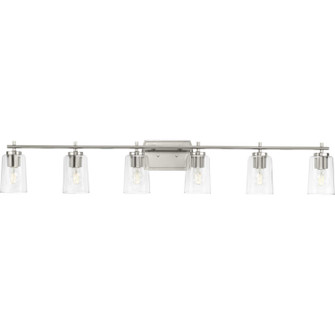 Adley Six Light Bath Vanity in Brushed Nickel (54|P300372-009)