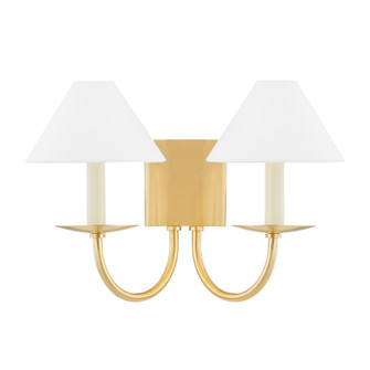 Lenore Two Light Wall Sconce in Aged Brass (428|H464102-AGB)