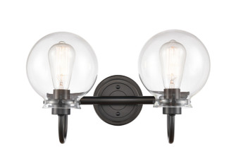 Two Light Bath Vanity in Matte Black (405|437-2W-BK-CL)