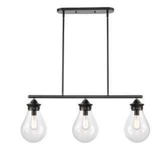 LED Island Pendant in Matte Black (405|414-3I-BK-G4142-8-LED)