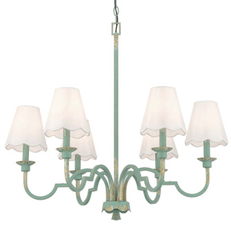 Cheshire Six Light Chandelier in Antique Teal (62|7008-6 TEAL-WY)