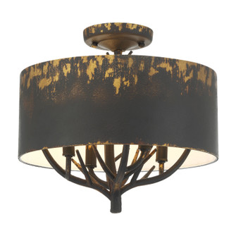 Arboreal Four Light Semi-Flush Mount in Antique Black Iron (62|4500-4SF ABI)