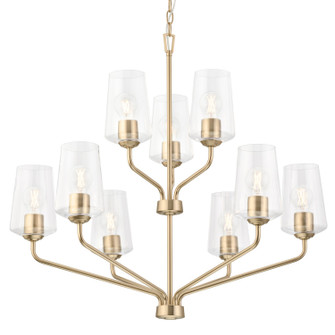 Celino Nine Light Chandelier in Champagne Bronze (54|P400445-177)