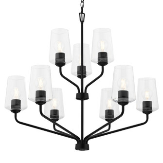 Celino Nine Light Chandelier in Black (54|P400445-031)