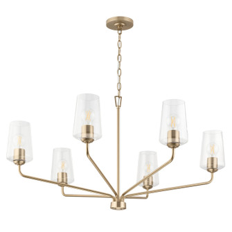 Celino Six Light Chandelier in Champagne Bronze (54|P400444-177)