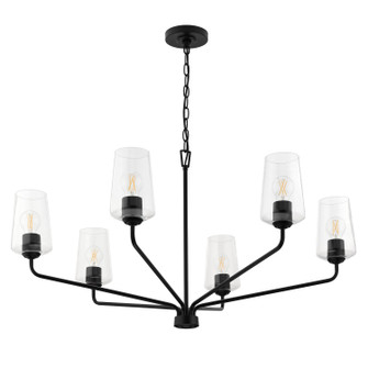 Celino Six Light Chandelier in Black (54|P400444-031)