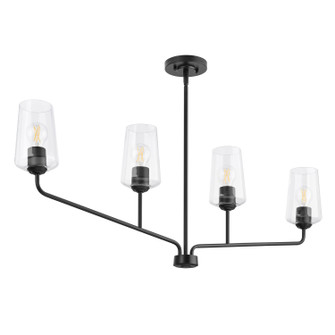 Celino Four Light Linear Chandelier in Black (54|P400441-031)