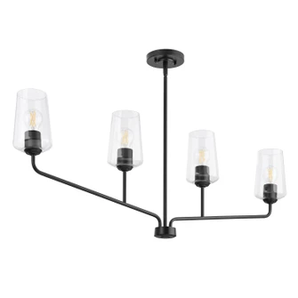 Celino Four Light Linear Chandelier in Black (54|P400441-031)
