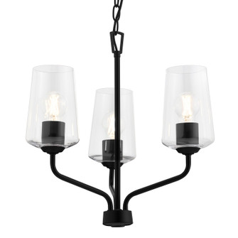 Celino Three Light Chandelier in Black (54|P400440-031)