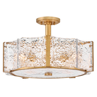 Florian LED Semi-Flush Mount in Distressed Brass (138|FR41603DA)