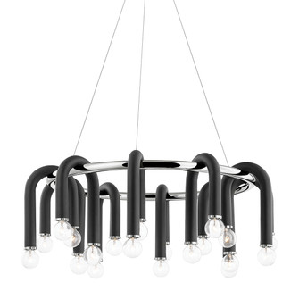 Whit 20 Light Chandelier in Polished Nickel (428|H382820-PN/BK)