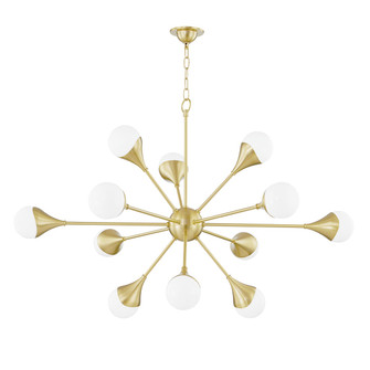 Ariana LED Chandelier in Aged Brass (428|H375812-AGB)