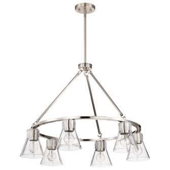 Gianna Six Light Chandelier in Brushed Nickel (72|60-8335)