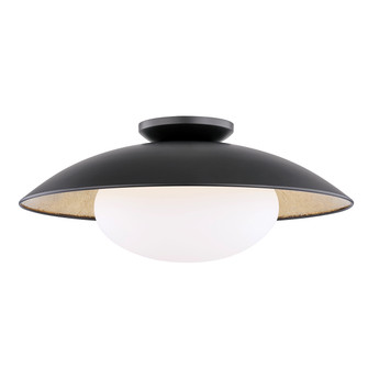 Cadence One Light Semi Flush Mount in Black (428|H368601L-BLK/GL)
