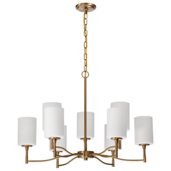 Liam Nine Light Chandelier in Burnished Brass (72|60-8209)
