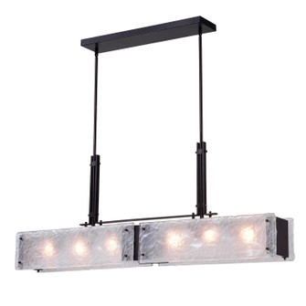 Assunta Six Light Chandelier in Black (401|9973P45-6-101)