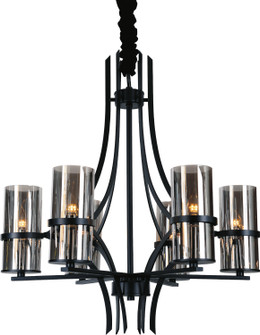 Vanna Six Light Chandelier in Black (401|9858P27-6-101)