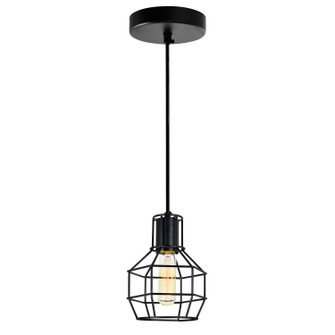 Secure One Light Mini Pendant in Black (401|9608P6-1-101)