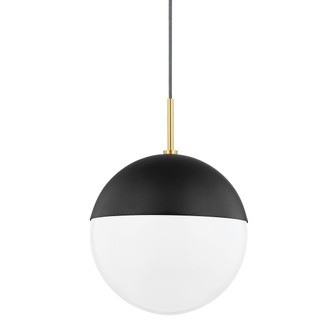 Renee One Light Pendant in Aged Brass (428|H344701L-AGB/BK)