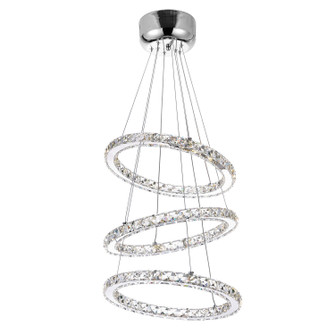 Ring LED Chandelier in Stainless Steel (401|5080P16ST-3R)