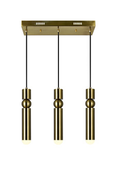 Chime LED Island/Pool Table Chandelier in Brass (401|1225P20-3-625)