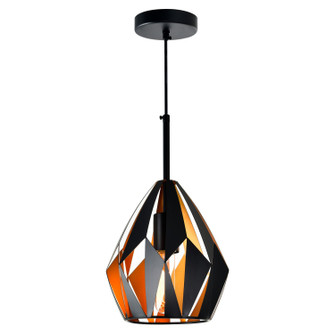 Oxide One Light Mini Pendant in Black & Copper (401|1114P8-1-271)