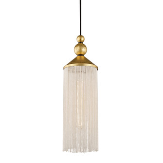 Scarlett One Light Pendant in Gold Leaf/White (428|H300701-GL/WH)