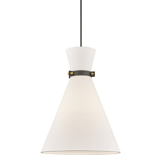 Julia One Light Pendant in Aged Brass (428|H294701L-AGB/BK)
