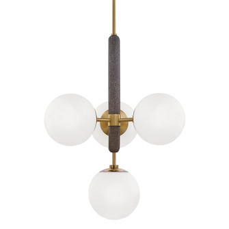 Brielle Four Light Chandelier in Aged Brass (428|H289804-AGB)