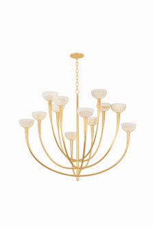 Maywood 12 Light Chandelier in Vintage Gold Leaf (70|9045-VGL)