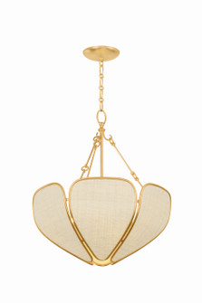 Bayville Three Light Pendant in Vintage Gold Leaf (70|3920-VGL)
