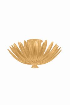 Whitfield Three Light Semi Flush Mount in Vintage Gold Leaf (70|1819-VGL)